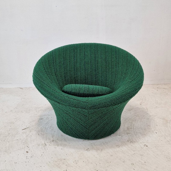 Image 1 of Fauteuil vintage avec ottoman en tissu de laine par Pierre Paulin pour Artifort, 1960