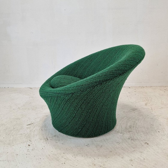 Image 1 of Fauteuil vintage avec ottoman en tissu de laine par Pierre Paulin pour Artifort, 1960