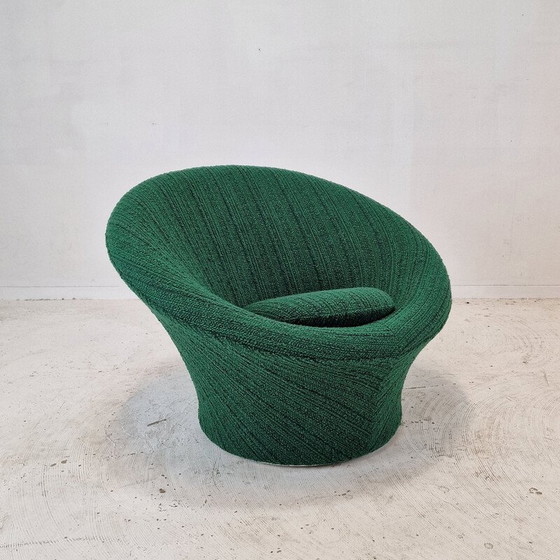 Image 1 of Fauteuil vintage avec ottoman en tissu de laine par Pierre Paulin pour Artifort, 1960