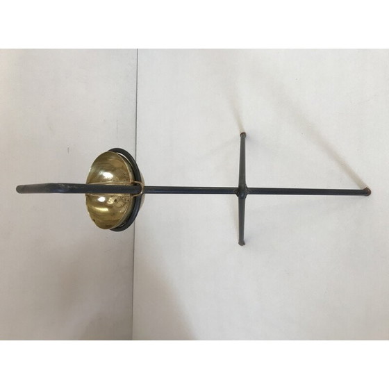 Image 1 of Cendrier vintage, forme zoomorphe, métal et laiton, 1950