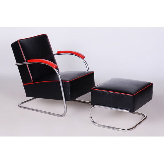 Image 1 of Fauteuil Bauhaus en acier pour Mücke-Melder, Tchécoslovaquie 1930