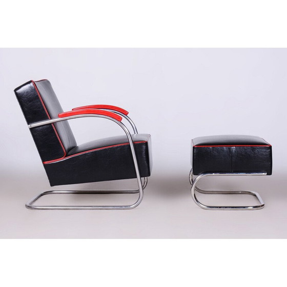 Image 1 of Fauteuil Bauhaus en acier pour Mücke-Melder, Tchécoslovaquie 1930