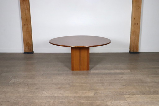 Table de salle à manger ronde "Africa" par Afra & Tobia Scarpa pour Maxalto, série Artona, Italie, années 1970