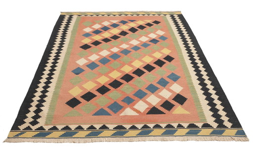 Kilim Fars Kashgaï -Tissé à la main-Utilisé 251 X 162 cm No. 448942