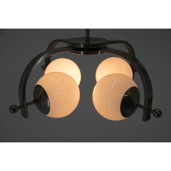 Image 1 of Lustre vintage Bauhaus à 4 flammes, années 1930