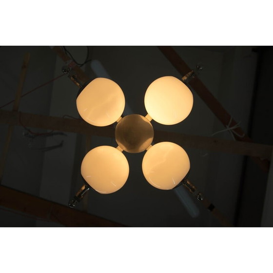 Image 1 of Lustre vintage Bauhaus à 4 flammes, années 1930