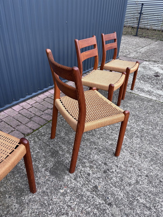 Image 1 of 4 X Chaises Vintage Dining Chairs Teck