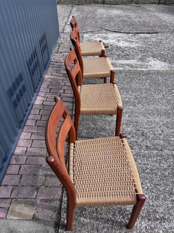 Image 1 of 4 X Chaises Vintage Dining Chairs Teck