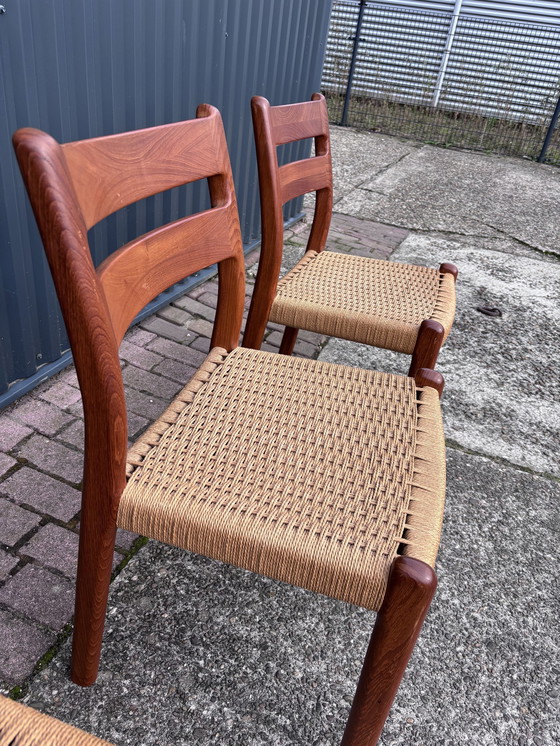 Image 1 of 4 X Chaises Vintage Dining Chairs Teck