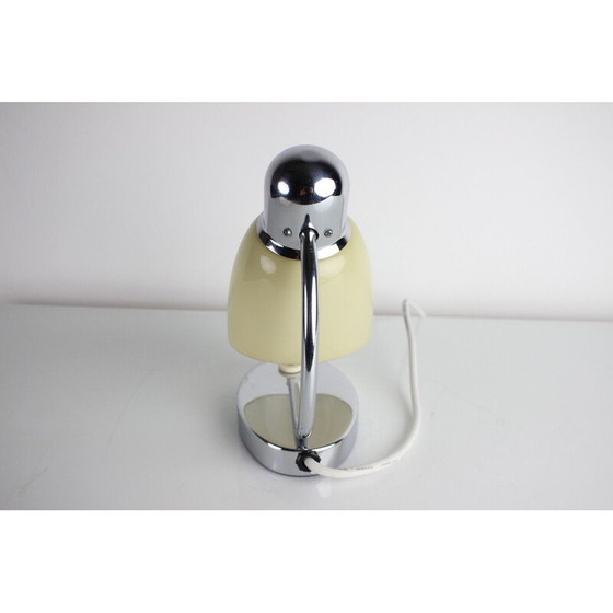 Image 1 of Lampe de table en verre et chrome du milieu du siècle, Tchécoslovaquie, années 1950