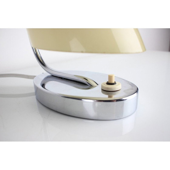 Image 1 of Lampe de table en verre et chrome du milieu du siècle, Tchécoslovaquie, années 1950