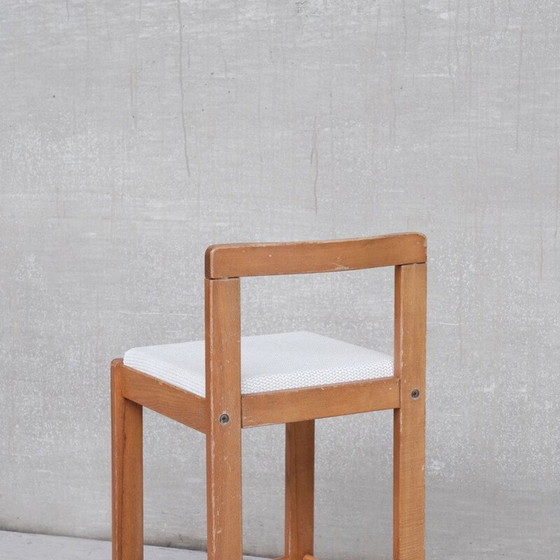 Image 1 of Ensemble de 4 tabourets de bar en bois français du milieu du siècle dernier, 1960