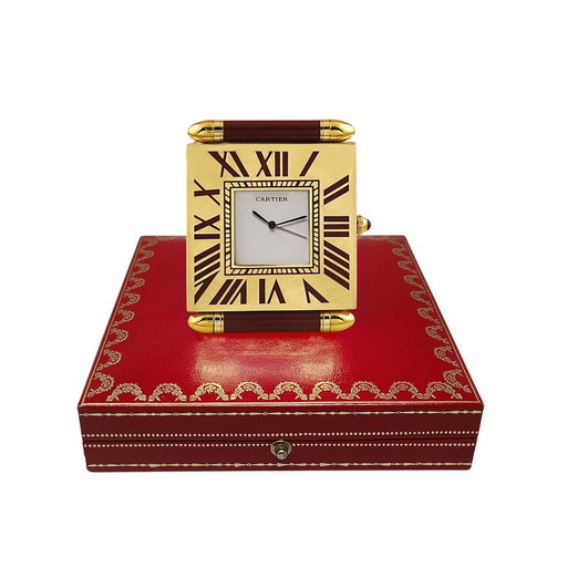 1990S Gorgeous Cartier Alarm Clock Pendulette. Fabriqué en Suisse