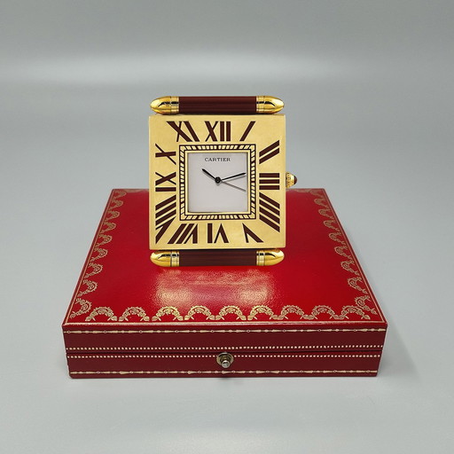 1990S Gorgeous Cartier Alarm Clock Pendulette. Fabriqué en Suisse