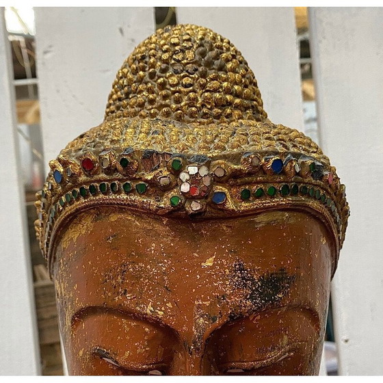 Image 1 of Sculpture vintage Bouddha Mandalay, Birmanie