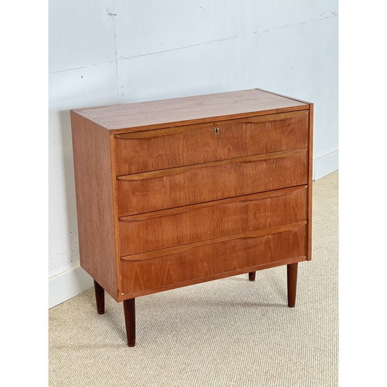 Image 1 of Commode vintage en placage de teck par Johannes Larsen, Danemark 1960