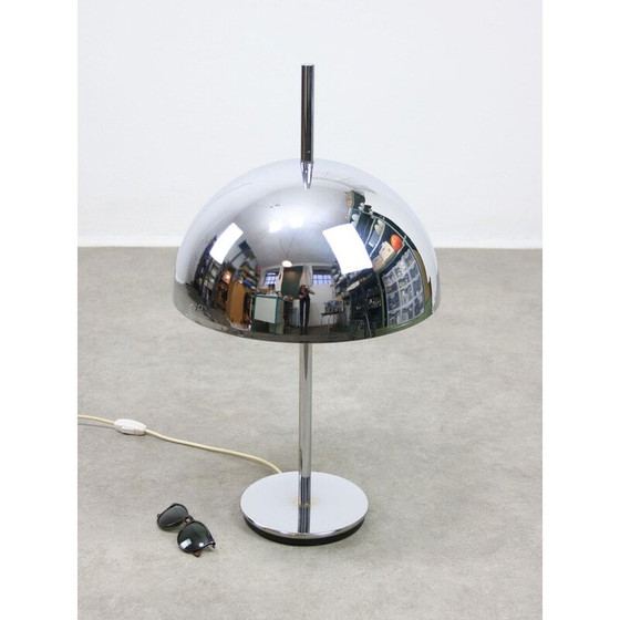 Image 1 of Lampe de table vintage Space Age en chrome, 1970