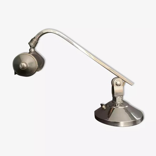Lampe De Bureau Vintage Chromé Orientable Art Déco