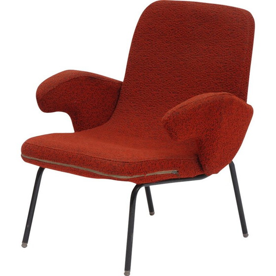 Image 1 of Fauteuil vintage rouge d'Alan Fuchs - années 1960