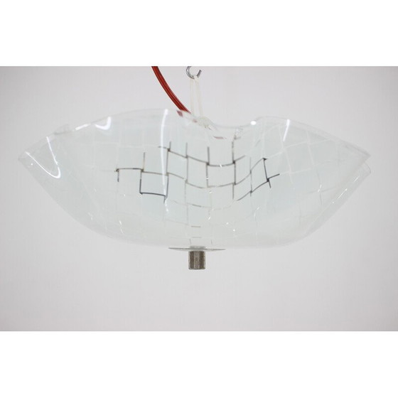 Image 1 of Lampe suspendue vintage en verre, Tchécoslovaquie 1970
