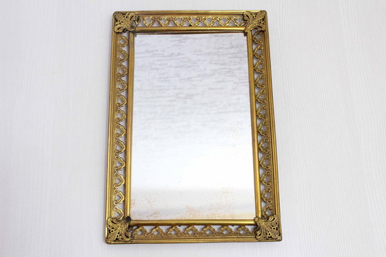 Image 1 of Miroir Vintage En Laiton, Italie 1960