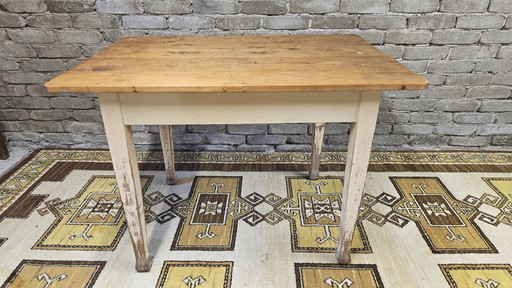 Petite Table De Ferme Vintage 