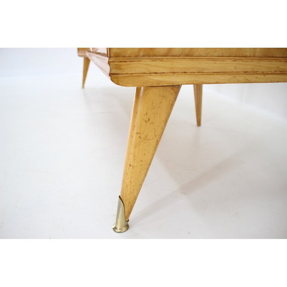 Image 1 of Commode vintage avec étagère en verre, Italie 1960