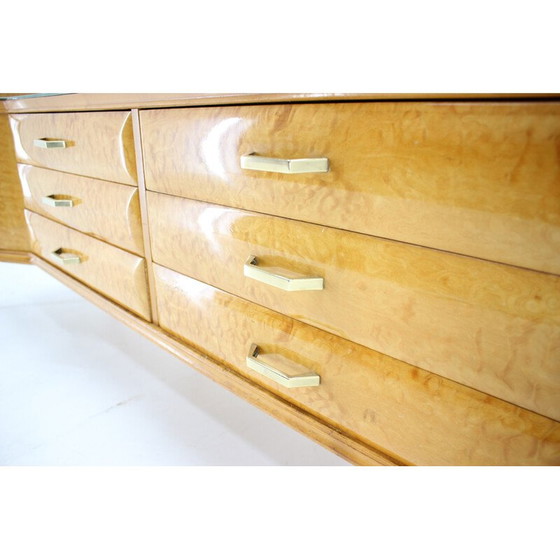 Image 1 of Commode vintage avec étagère en verre, Italie 1960