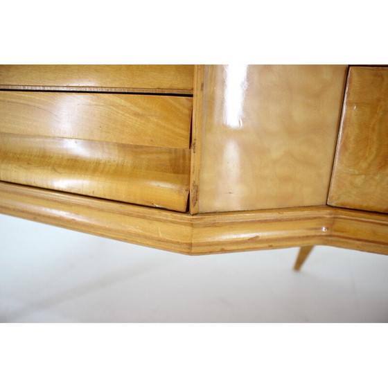 Image 1 of Commode vintage avec étagère en verre, Italie 1960