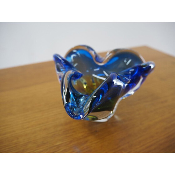 Image 1 of Cendrier vintage en verre d'art par Josef Hospodka pour Chribska Glassworks, 1960s