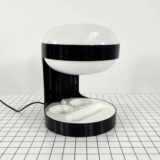 Lampe de table Kd29 noire par Joe Colombo pour Kartell, 1960S