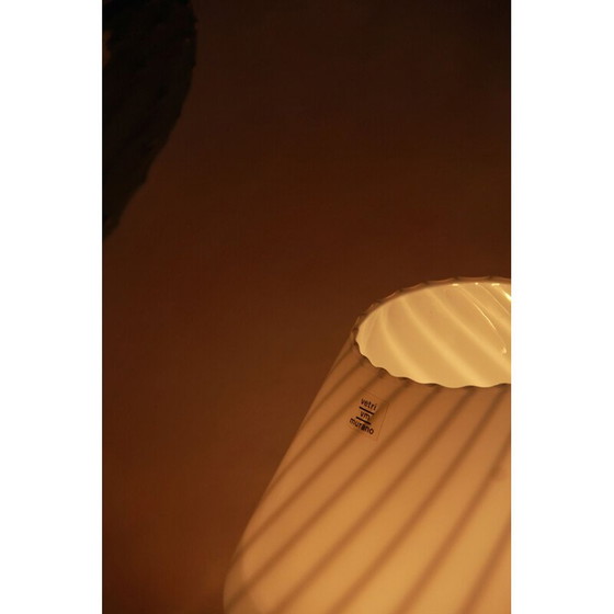 Image 1 of Lampe champignon vintage Murano Vetri Swirl Italie 1970