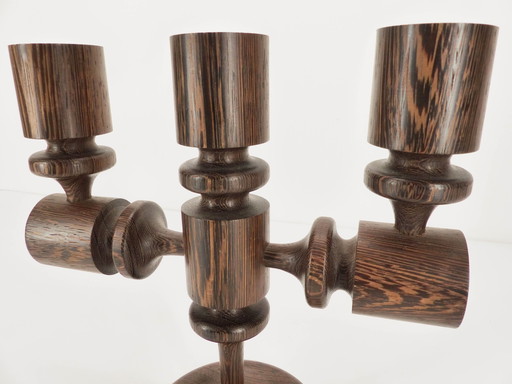 Chandelier Brutaliste 3 Feux 1960