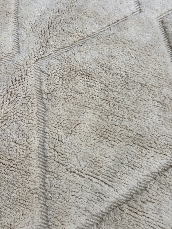 Image 1 of Tapis marocain en laine White Naturel