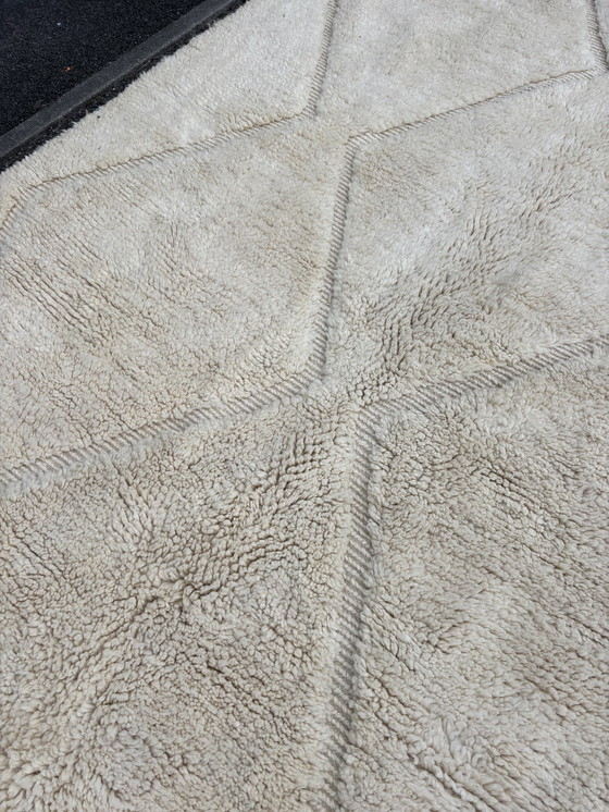 Image 1 of Tapis marocain en laine White Naturel