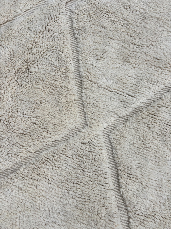 Image 1 of Tapis marocain en laine White Naturel