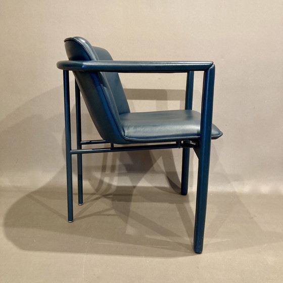 Image 1 of Fauteuil Design Cuir Et Métal "Leolux".