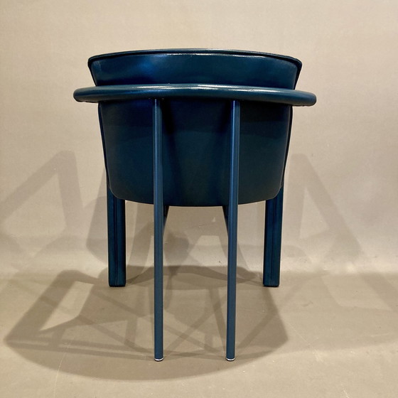 Image 1 of Fauteuil Design Cuir Et Métal "Leolux".