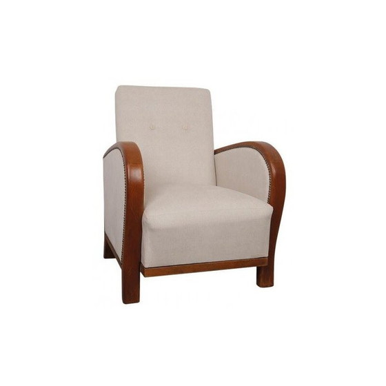 Image 1 of Fauteuil hongrois en tissu - années 1940