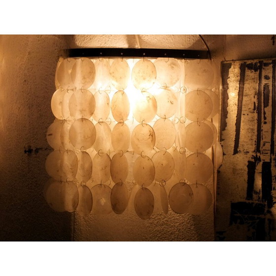 Image 1 of Ensemble de 3 lampes murales vintage shell par j. Luber, 1970