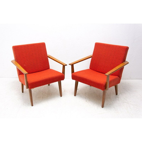 Image 1 of Paire de fauteuils vintage en bois de hêtre par Tatra Nábytok, Tchécoslovaquie 1960