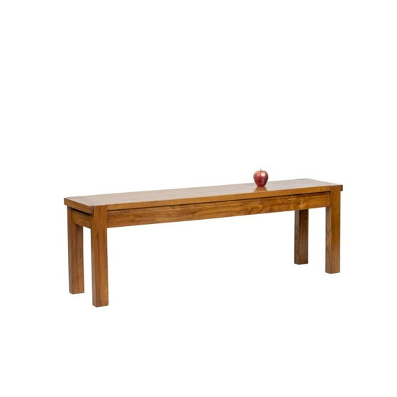 Image 1 of Banc vintage en bois d'orme par Maison Seltz, France 1960