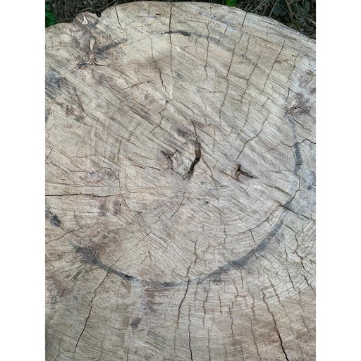 Table d'appoint vintage en bois massif