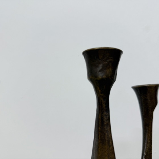 Bâton de bougie en bronze brutaliste par Horst Dalbeck , 1970S Allemagne – Bougeoirs et chandeliers (photo 4 of 10)