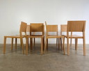 8X Chaise design en bois vintage