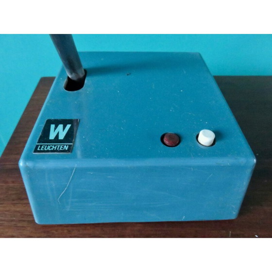 Image 1 of Lampe de bureau vintage en résine blanche de Wolfgang Tuempel