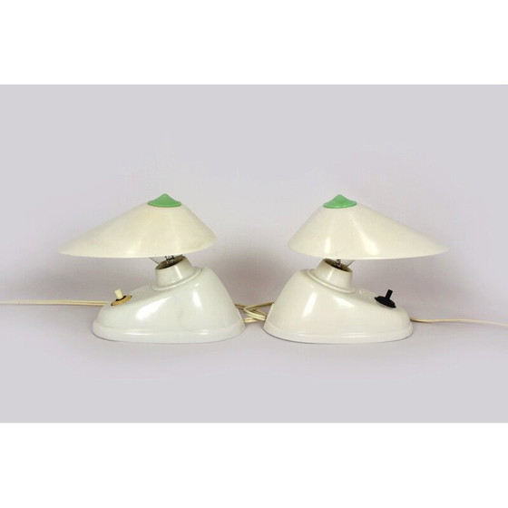 Image 1 of Paire de lampes de bureau en bakélite pour Esc, Tchécoslovaquie 1940