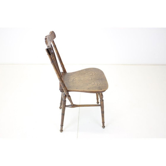 Image 1 of Chaise vintage en bois, Tchécoslovaquie 1910s