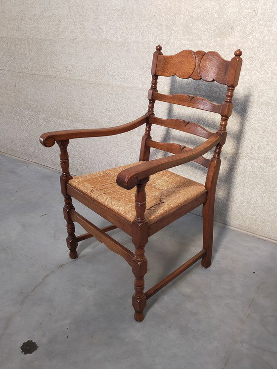 Image 1 of Fauteuil avec assise en jonc