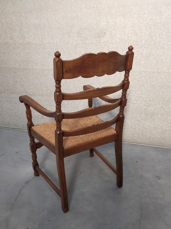 Image 1 of Fauteuil avec assise en jonc